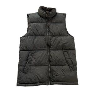 Old Navy Men’s Frost Free Black Zip Front Quilted Puffer Vest Size S